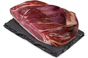 JAMONPRIVE Prosciutto Spagnolo Serrano (Spalla) Disossato Pulito Circa 1 KG - 100% Naturale con Sale Marino del Mediterraneo senza Conservanti o Coloranti