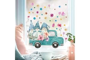 WandSticker4U® - Naklejki na okno, jesień w samochodzie, samoprzylepne, naklejki na okno, kwiaty, wiosna, do sypialni, pokoju dziecięcego, dekoracja wielokrotnego użytku