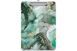 Piasoenc Porte-blocs en plastique, Porte-blocs décoratifs, Porte-blocs en plastique avec clip en métal, format A4 standard, format lettre, Planche à pince de bureau pour étudiants, bureau