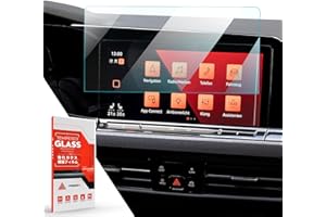 ASZSK Displayschutzfolie für Golf 8 MK8 GTI GTD GTE 2020-2023 2024, Navigation Tempered Glas Schutzfolie, 10" Navigation Touchscreen Zubehör