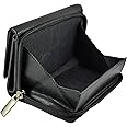 Hide and Sleek Ladies RFID Protected Leather Purse with Unique Zip Around Coin Tray