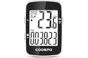 COOSPO Ciclocomputer GPS Senza Fili Contachilometri Bici Wireless Bluetooth con Display da 2.3 pollici Retroilluminazione Automatica IP67 Impermeabile