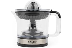 Salter Electric Fruit Juicer – Fresh Citrus Juice Extractor, For Orange & Lemon, 600ml Measuring Jug, BPA Free, Includes 2 Juicing Cones, Smooth or Bits, Adjustable Filter & Pulp Control