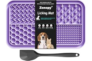 Zonopy Alfombrilla para lamer para perros y gatos con ventosas, 1 paquete de alimentador lento para perros para aliviar la ansiedad, juguetes para perros, tapete de alimentación para mantequilla