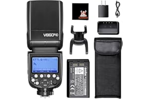 GODOX V860III-C Flash Fotocamera E-TTLII 76Ws 1/8000s HSS GN60 Pannello LCD, 2W LED Lampada Pilota 5300K±200K Temperatura Colore, Blocco Sgancio Rapido, Adatto per Fotocamere Canon Serie EOS