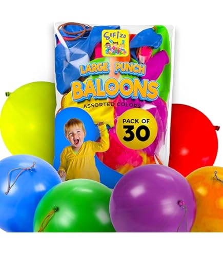 25 Large Punch Balloons With Elastic Multi Coloured Loot Bag Party Fillers Toys, 25 - Fred Meyer - View #14