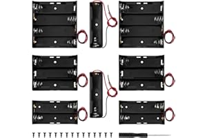 8 Sztuk 18650 Uchwyty na Baterie, KUOQIY 1/2/3/4 x 3.7V Battery Storage Box z Wire, z Śrubokrętami i Śrubami