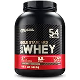 Optimum Nutrition Gold Standard 100% Whey Protein Powder, 3.62 lbs | Double Rich Chocolate, 54 Servings, 24g Protein, BCAA,Lo