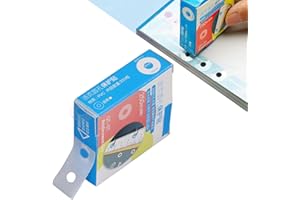 SHENLONG 250pcs Loose-Leaf Paper Hole Reinforcement Ring Labels Sticker,Waterproof Self Adhesive Ring Loose-Leaf Paper Hole Punch Protector Page Reinforcer Sticker for Office School Home Supplies(Transparent)