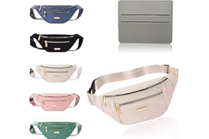 BAIYSFFG Fanny Pack Fashionable Waist Bag Unisex Fashion Waist Bag Casual Travel Bum Bag with 3 Zipper Pockets for Women Men Sports Running Hiking Jogging (Beige)