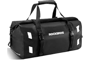 ‎ROCKBROS ROCKBROS Torba Motocyklowa na Ogon Torba Podróżna w 100% Wodoodporna z Paskiem na Ramię Torba Podróżna na Motocykl, Wędrówki, Jazdę na Rowerze, Podróże, Kemping, na Zewnątrz 20L-60L