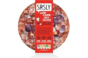 SRSLY Low Carb Spicy Chicken Keto Pizzas - 9 Inch Multipack of 3 - Low Sugar High Protein - Thin & Crispy Base - Sugarwise Certified - Freeze & Bake Convenience - Low Carb Comfort Food