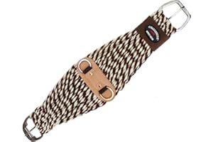 CHALLENGER Horse Western 27 Strand Double Weave Two-Tone Mohair Blend Roper Cinch 97RT05