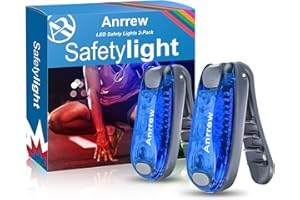 Anrrew Blinklicht Schulranzen Licht LED Sicherheitslicht 2er Set,Clip Reflektor Rucksack licht Lauflicht Kinderwagen Licht.Ideal für Jogger,Schultasche für Kinder, Kinderwagen、leuchtanhänger Hund