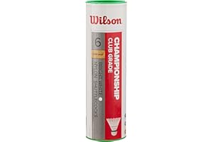 Wilson Championship Volani da Badminton, Confezione da 6, Plastica/Sughero Naturale