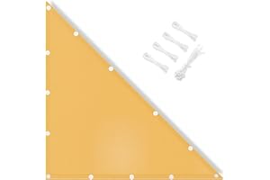IOAOI Sun Shade Sail Waterproof, 1x2x2.24M Right Triangle Awning Canopy, 95% UV Block with Free Rope, Sunscreen Awning Canopy for Outdoor, Garden, Patio, Yard, Lawn, Pergola, Carport-Sand Beige