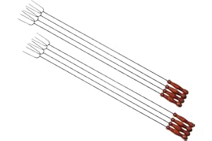 BTV SCOBUTY 8er Set Grillspieße, nicht teleskopisch, aus gezogenem Stahl, ideal für Camping, Gartenparty, Grillparty usw