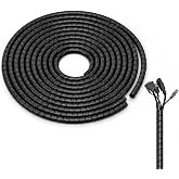 Spiral Kablo Kanalı Kablo D&uuml;zenleyici Toplayıcı 20mm Genişlik 5 Metre Uzunluk Siyah AL5468