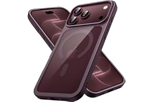 JETech Magnetiskt Skal för iPhone 18 Pro Max, Mörkt Körsbär | Kompatibel med MagSafe, Anti-Gulning Telefon Skal, Stötsäkert S