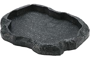 KooingTech Schildkröten Wasserschale, Reptilien Wasser Tablett, 18x14x2cm Reptilien Wasserschale Haustierfutterschale für Schildkröte Eidechse