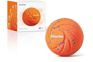 Cheerble Wicked Ball Air Self Moving Dog Balle Interactive pour Chien avec 3 Modes interactifs Jouet Intelligent pour Chien Cadeau d'anniversaire avec lumières LED (Orange)