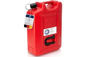 ‎HÜNERSDORFF hünersdorff 802060 Kraftstoff-Kanister PROFI 20l für Benzin, Diesel und andere Gefahrgüter, UN-Zulassung, made in Germany, TÜV-geprüfter Produktion, rot
