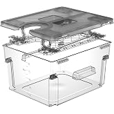 Sous Vide Container with Lid and Built-in Grid Double Door 11L Grey Sous Vide Container Fits Most Sous Vide Roner Kitchen