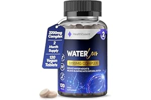 WaterLess 3200mg - Water Retention Tablets for Women & Men - Relieve Bloating and Digestion with Natural Detox - High Strength Dandelion Root - 120 Vegan Tablets by HealthEssent