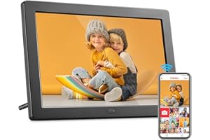 Yabumak Digital Photo Frame 10 inch WiFi Digital Picture Frame 1280 * 800 High Resolution Photo/Music/Video Player Full IPS Display Smart Digital Picture Frame Share Photos/Video via Free Frameo APP