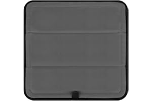 PARTS4EV Magnetisch isolierte Dachentlüftungs-Sonnenabdeckung für MaxxAir-Ventilator, Faltbare Verdunkelungs- und Belüftungsabdeckung aus 600D-Oxford-Gewebe, 16,5" x 16,5" (Anthrazitgrau)
