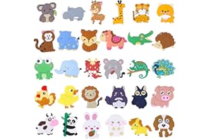 SYVORY Kühlschrankmagnet für Kleinkinder,30 Stück Kühlschrankmagnete Kinder,Niedliche Tier Vollflächige Magnetische Gummimagnete,Magnete Kinder Tiere für Magnettafel,1-3 Jahr