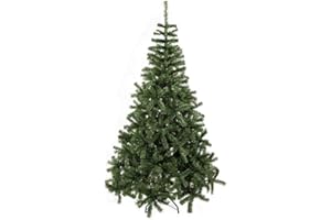 Bravich 180CM / 6 Ft Green Christmas Tree With 750 Tips & Base Stand. Large Thick Tinsel PVC Artificial Tree For Indoor Xmas Home Decorations. Easy Fold Pine Branches & Light Weight For Storage.