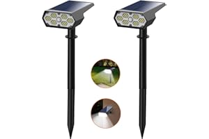 AUROGEEK Solar Uplighters Outdoor Motion Sensor Garden 42-LED High Bright Spot Lights 3 Modes 6000K IP65 Waterproof Dusk-to-Dawn Solar Landscape Spotlights for Outside Yard Driveway Pathway Porch Walkway