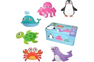 EKKONG Puzzles de Madera,Animales Rompecabezas,Juguetes Bebes, Puzzles de Madera Educativos para Bebé, Juguetes niños 1 año 2 3 4 5 6 años