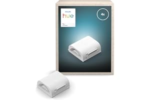 Hue Flux kontakt till LED-lightstrip, 4-pack | Tillbehör, linjär förlängning, flexibel inomhusbelysning, jämnt ljus, enkel in