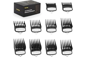 YINKE accesorios de la recortadora peine conjunto para Wahl cortadora de pelo clip mágico afeitadora, 10 longitudes de corte son 1,5 mm, 3 mm, 4,5 mm, 6 mm, 10 mm, 13 mm, 16 mm, 19 mm, 22 mm, 25 mm