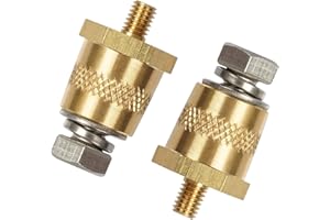 LURICO Coppia di Adattatori Per Batteria, Ottone Terminali per Batteria M8, Adattatore Polo Batteria, 12V Morsetti per Batteria Auto, Coppia di Morsetti per Batterie al Litio Auto