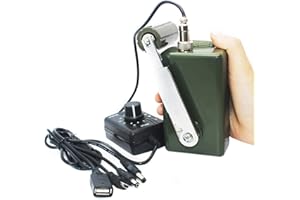 HUABAN przenośna ładowarka ręczna High Power Charger do użytku na zewnątrz, do mobilnego telefonu 30 W/0-28 V, z wtyczką USB (zielony generator + regulator DC)