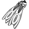 Cressi Adult Powerful Efficient Open Heel Scuba Diving Fins | Frog Plus: made in Italy