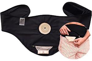 SIIL Stoma Gürtel Schwarz Ostomy Belt | Ostomie Support Gürtel | Sport & Schwimmen | Ostomiebeutelhülle | Innentasche für Stomabeutel (M)
