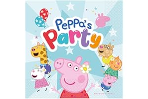 Amscan 9918339 - Peppa Pig Kids Birthday Party Luncheon Napkins - 16 Pack