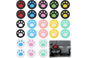 Gjinxi 26 Stück Joystick Kappen Daumenkappen Silikon Ersatzkappe für Analog Controller Daumengriffe Stick Caps Thumbstick Kappen Grips Schutz Aufsätze Griffabdeckungen Kompatibel mit Nintendo Switch