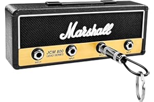 WinGluge Porte Clef Mural, Accroche Clé Murale Adhésif Sans Percer, Noir Boîte à Clés avec 4 Prises de Guitare, Porte-Clés, Key Holder, Vintage Maison Decorative, Cadeau pour les Mélomanes