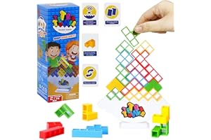 ICEPAPA, Tetra Tower, Jeu d'empilage en Tetris, Jeux Montessori, Jeux Anniversaire Enfants, approprié comme Cadeau Enfant ou Alors Jouet Enfant 5 Ans+