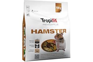 TROPIFIT Hamster Premium Plus 750g - Complet Nourriture pour Hamsters avec légumineuses, Fruits et Fines Herbes