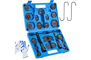 Orion Motor Tech 24 Pezzi Set di Arretratore Pistoncini Freni e Ripristino Pistone del Freno, Pinza Freno a Disco Universale Professionale per la Sostituzione di Pistone dei Freni con Custodia (Nero)
