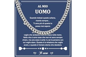 CheersLife Idee Regalo Uomo Collana per Lui Regalo per Figlio Collana Regalo Fidanzato Marito Figlio Idee Regalo San Valentino Regalo Uomo Compleanno Fidanzato Anniversario Regalo Collana Uomo