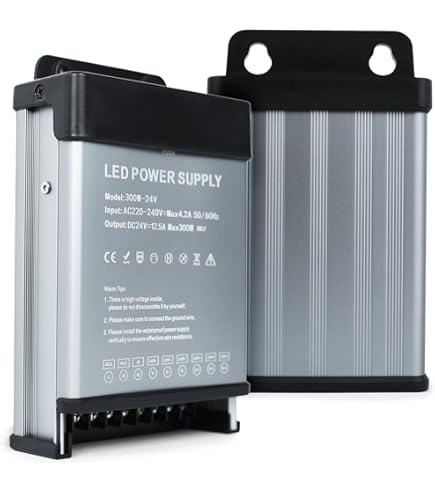 Alimentatore LED 24V 120W IP67 - Trasformatore Impermeabile Per Strisce Luminose, Con Protezioni