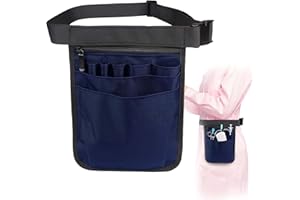 ZHYUAN Borsa da infermiera,25 x 18 cm Borsa da infermiera,Marsupio Infermiera,Marsupio da infermiera regolabile,Borsa multifunzionale per infermiere,per Forbici, Garza e Altre Forniture Mediche (Blu)