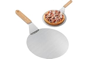 ANKA Pala para pizza, corteza de pizza de 10 pulgadas para pizza, pasteles, pan, tartas – Aluminio – Pizza Peel